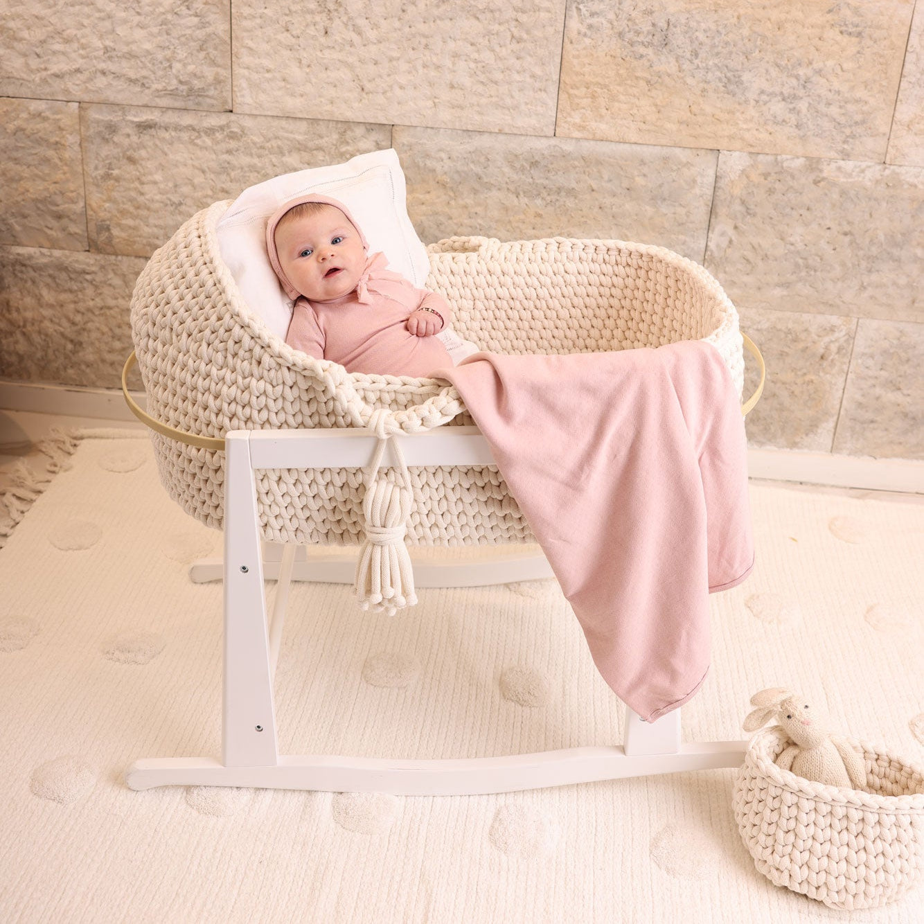 Wrap w/ Chiffon Ribbon Footie and Bonnet