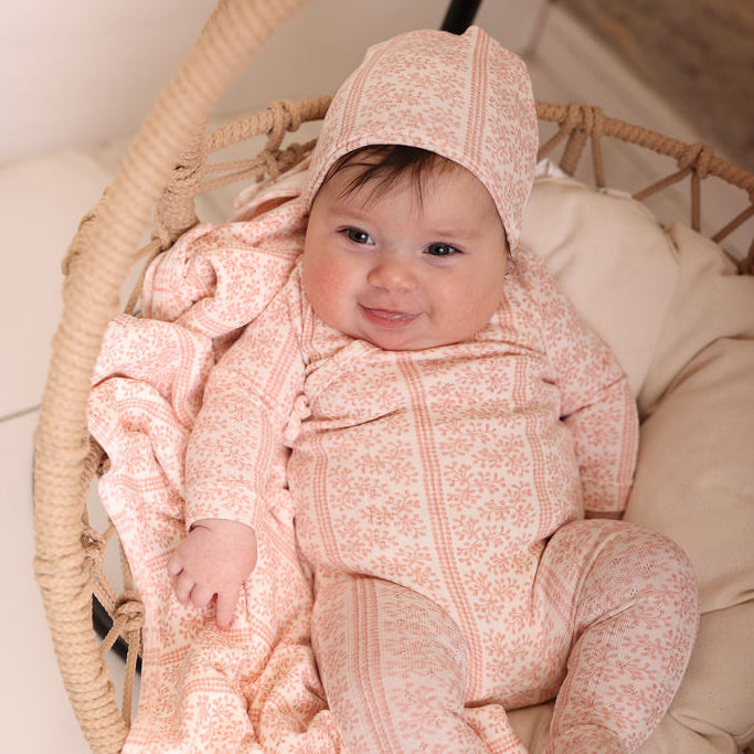 AOP Poplin Footie and Hat