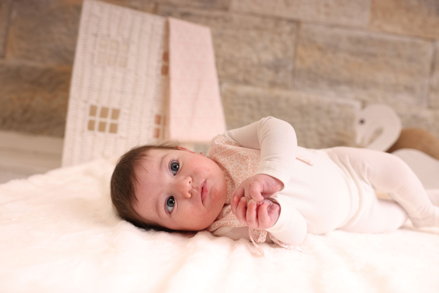 AOP Poplin Bib Footie and Bonnet