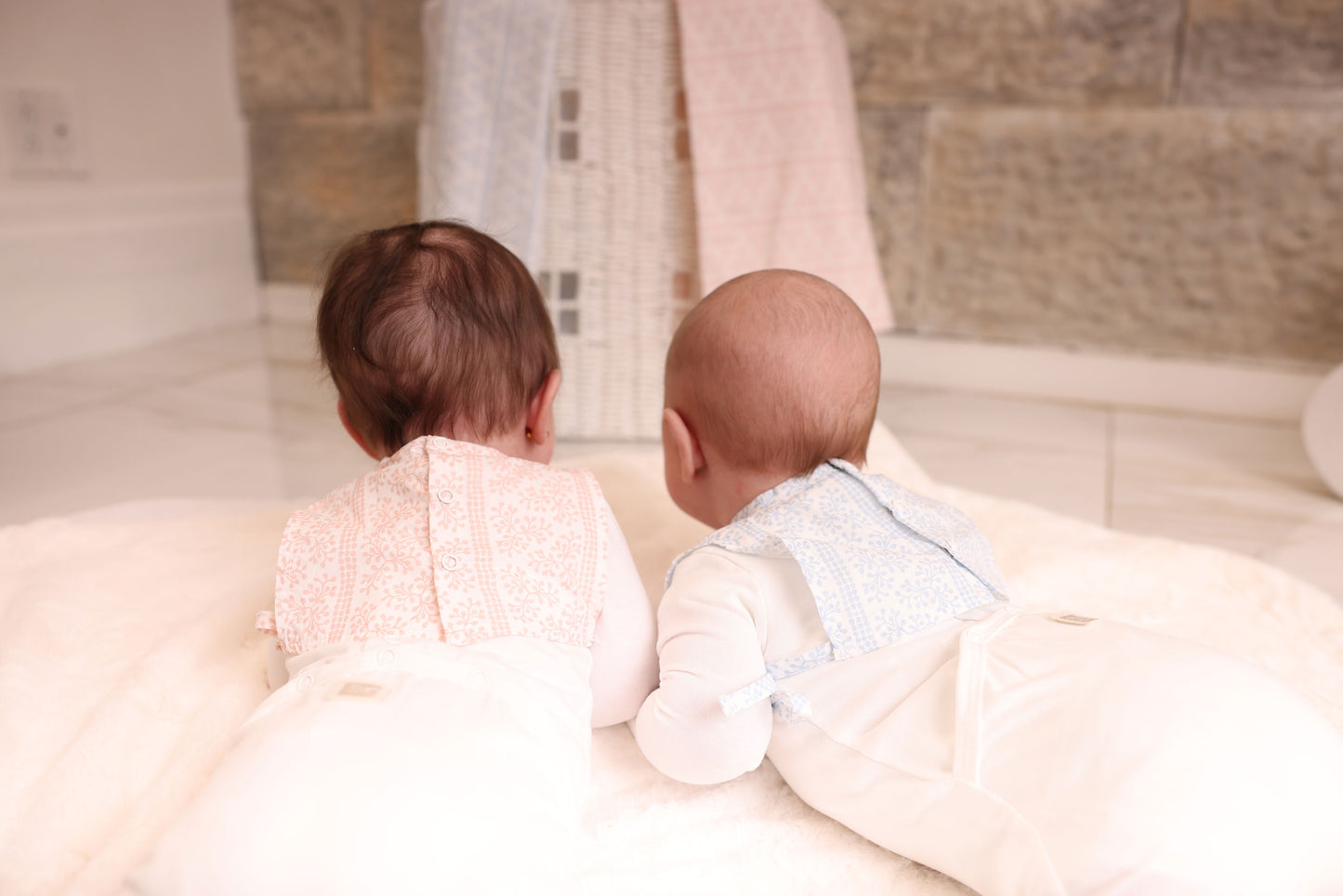 AOP Poplin Bib Footie and Bonnet