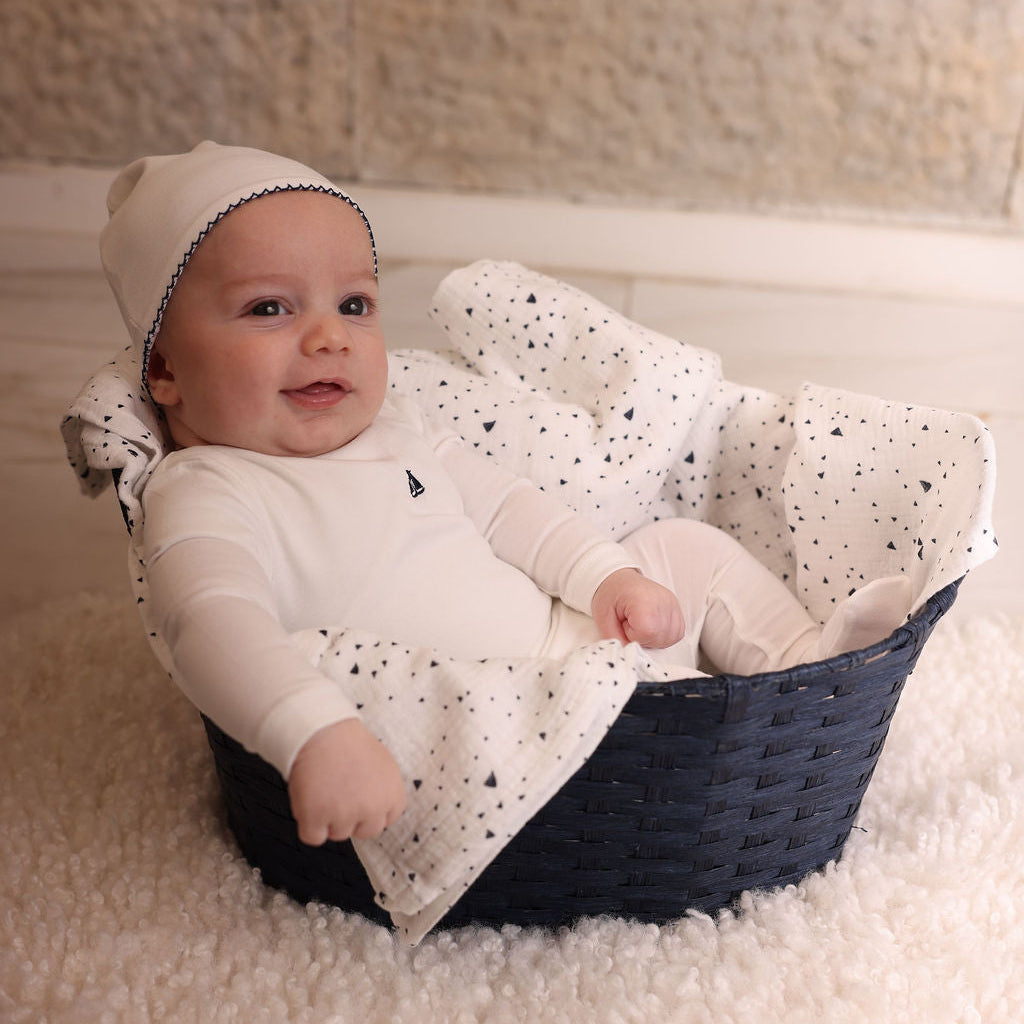 Boat Footie, Hat and Blanket